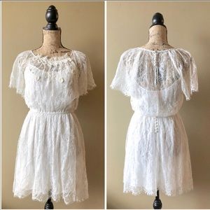 Free People lace flutter sleeve boho dress